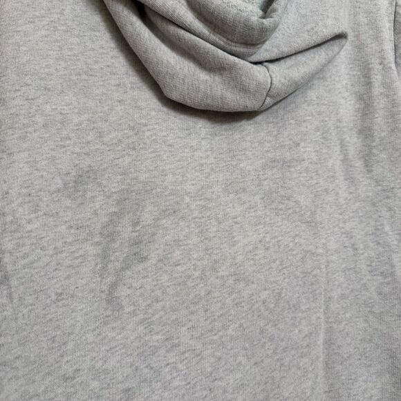 PINK Victorias Secret Heather Gray White Logo Zip Hoodie Medium Flawed - Picture 7 of 7